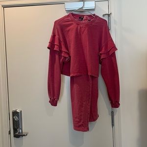 7 For All Mankind Pink Sweat Set